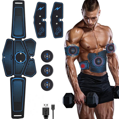 Abdominal Muscle Stimulator Trainer EMS Abs Fitness Equipment Training Gear Muscles Electrostimulator Toner Exercise At Home Gym