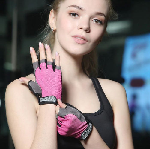 Summer men/women fitness gloves gym weightlifting cycling yoga bodybuilding training thin breathable non-slip half finger gloves