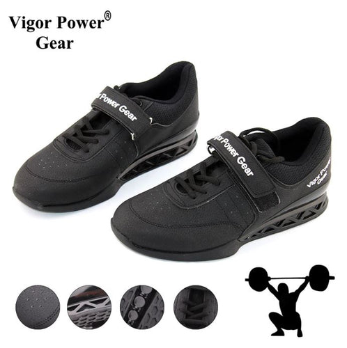 Vigor Powe Gear High Quality Weight Lifting Shoes For Suqte Power Lifting Exercise Training Leather Non Slip Weightlifting Shoe