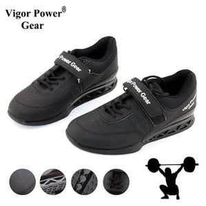 Vigor Powe Gear High Quality Weight Lifting Shoes For Suqte Power Lifting Exercise Training Leather Non Slip Weightlifting Shoe