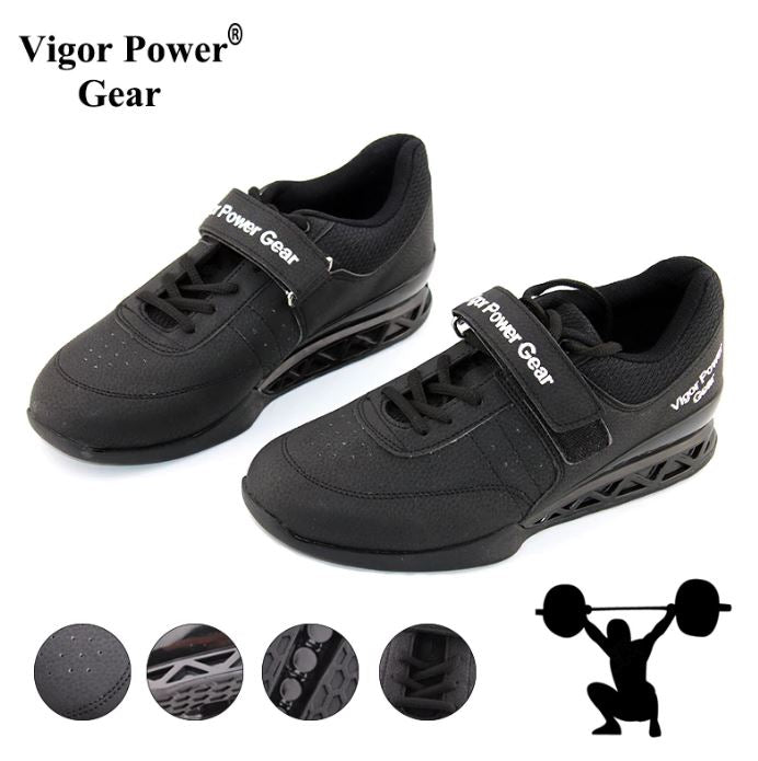 Vigor Powe Gear High Quality Weight Lifting Shoes For Suqte Power Lifting Exercise Training Leather Non Slip Weightlifting Shoe