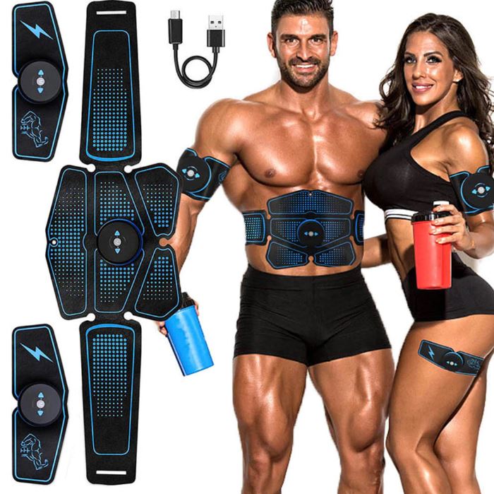 Abdominal Muscle Stimulator Trainer EMS Abs Fitness Equipment Training Gear Muscles Electrostimulator Toner Exercise At Home Gym