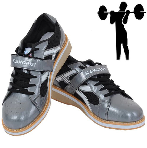 Power lifting Professional Weight lifting Shoes for Squat Training Leather non-slip with Rubber Sole fitness shoes