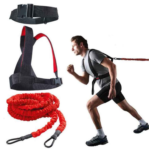 Free shipping Fitness Rally Rope Strength Training Equipment Set track and field resistance tubes with waist belt