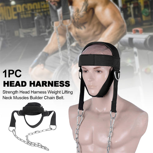 Equipment Belt Chain Head Harness Resilient Weight Lifting Adjustable Neck Muscles Builder Trainer Strength Fitness Exercise Gym