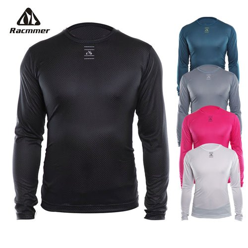 Racmmer 2019 Bike Cool Mesh Fitness Cycle Cycling Base Layers Bicycle Long Sleeve Shirt Sport Breathbale Underwear Ciclismo